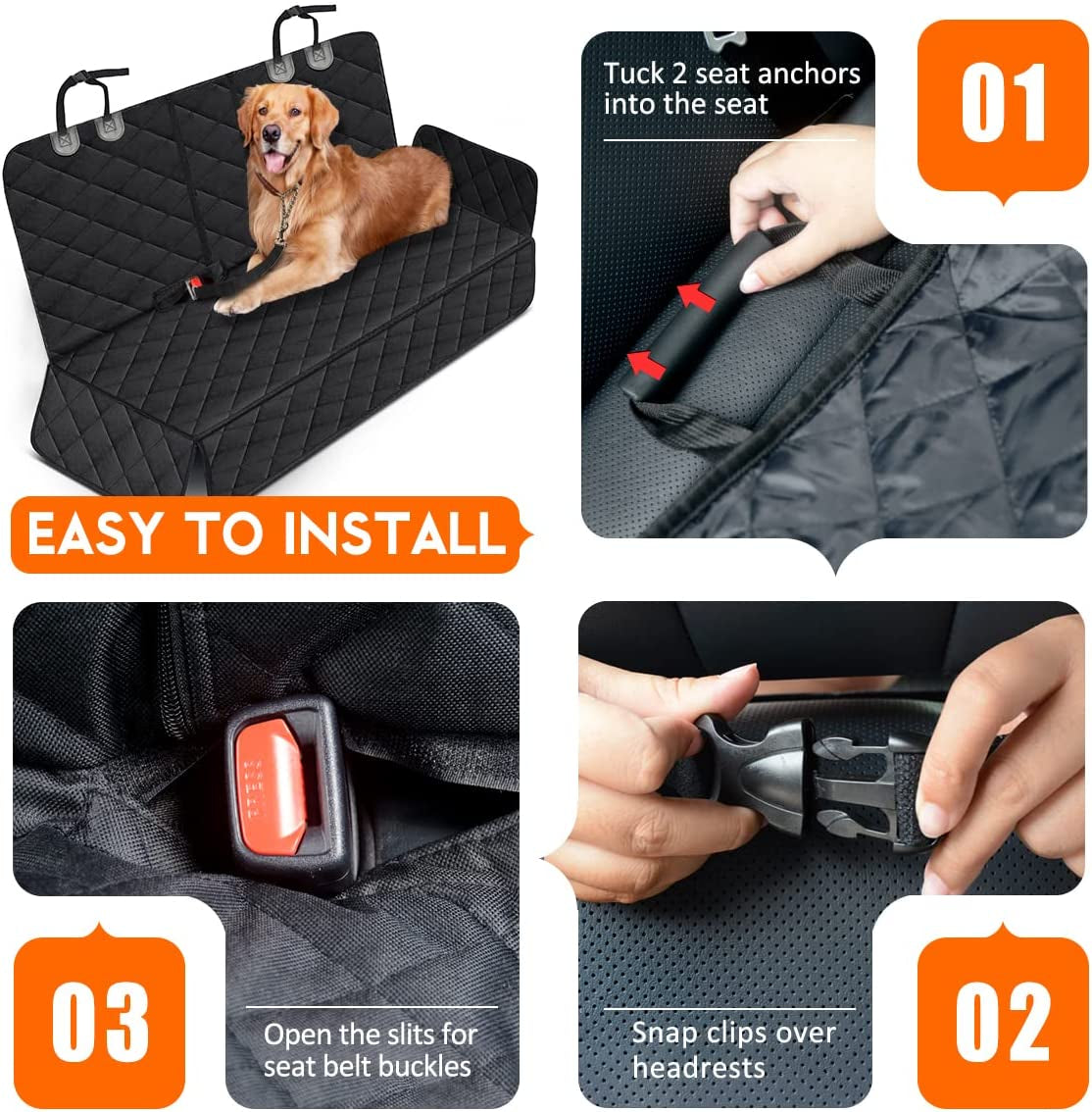 Couvre sièges de voiture pour chiens et enfants 